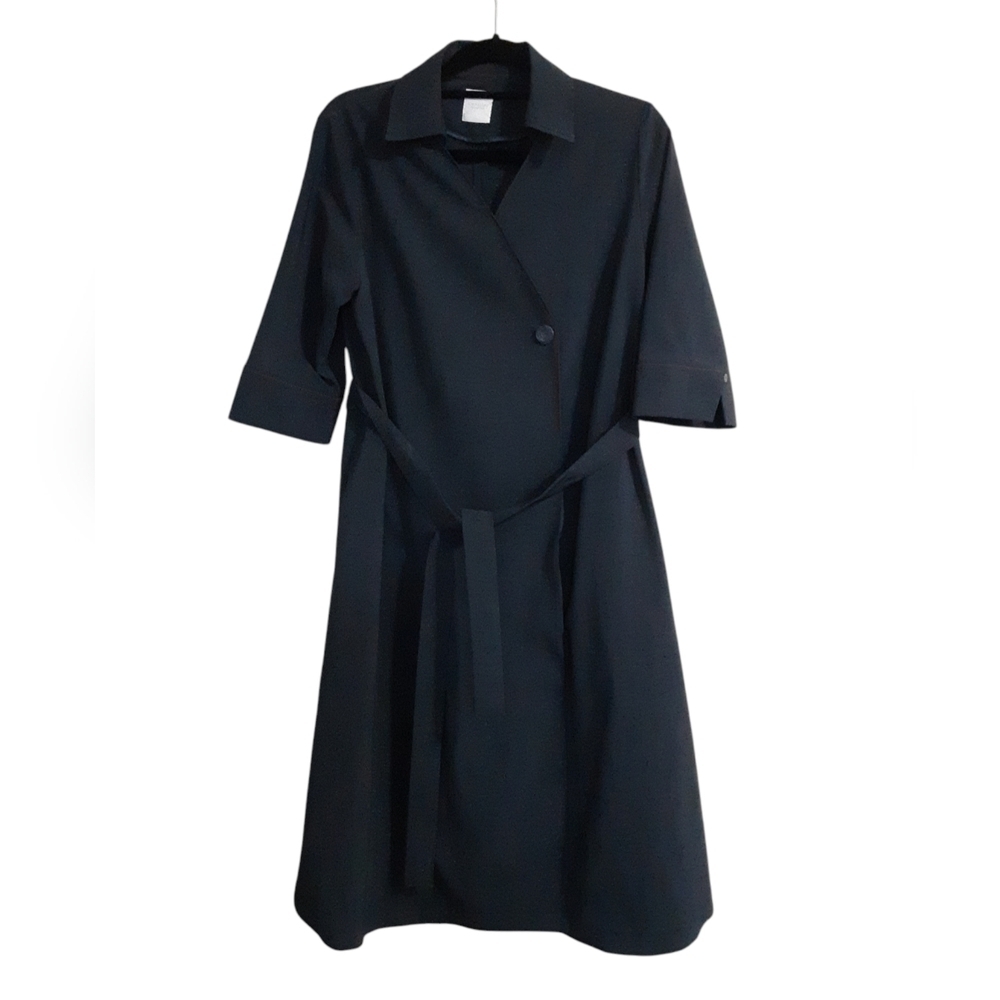 Demian collection formal wrap dress gray women